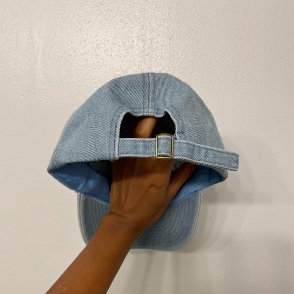 Blue Denim Cap with Colorful Embroidery - Picture 2 of 6